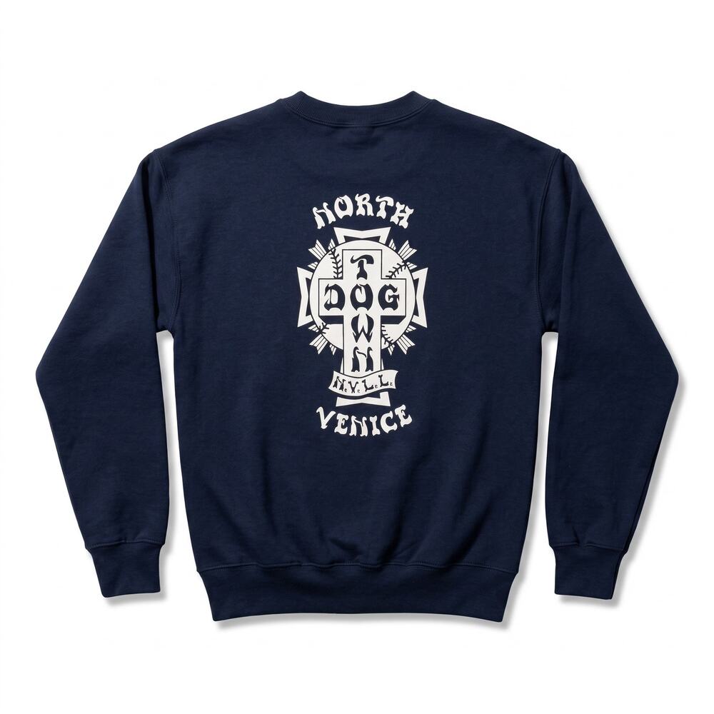 Dogtown Skateboarding Blue Crewneck Sweatshirt Venice California Youth Medium
